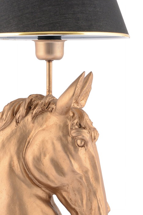 Opviq Lámpara de mesa Horse - Negro y Dorado Opviq Lámpara de mesa Horse - Negro y Dorado